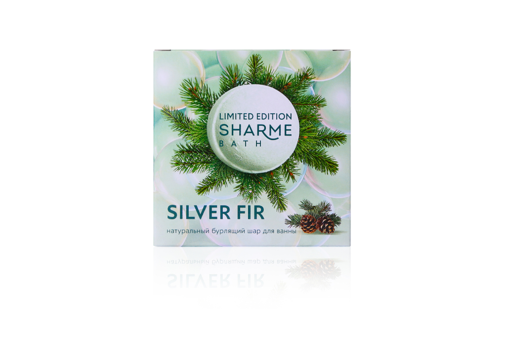 Натуральный бурлящий шар для ванны «Пихта» Sharme Bath, 185 г :: Sharme ...