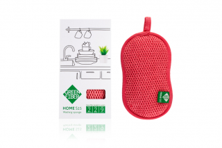 Green Fiber HOME S15, Губка для мытья посуды, коралловая
